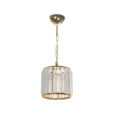 LEDTM® GLAMOROUS 203-0093 Κλασικό Κρεμαστό Φωτιστικό Κρύσταλλα Μονόφωτο 1 x E27 IP20 Χρυσό Μέταλλο με Διάφανο Κρύσταλλο - Μ19 x Π19 x Υ16.5cm - Image 4
