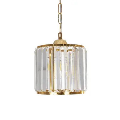 LEDTM® GLAMOROUS 203-0093 Κλασικό Κρεμαστό Φωτιστικό Κρύσταλλα Μονόφωτο 1 x E27 IP20 Χρυσό Μέταλλο με Διάφανο Κρύσταλλο - Μ19 x Π19 x Υ16.5cm - Image 5