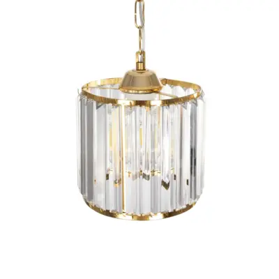 LEDTM® GLAMOROUS 203-0093 Κλασικό Κρεμαστό Φωτιστικό Κρύσταλλα Μονόφωτο 1 x E27 IP20 Χρυσό Μέταλλο με Διάφανο Κρύσταλλο - Μ19 x Π19 x Υ16.5cm - Image 7