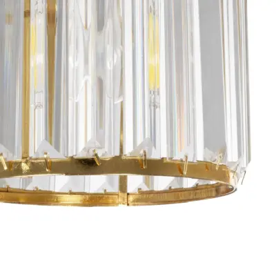 LEDTM® GLAMOROUS 203-0093 Κλασικό Κρεμαστό Φωτιστικό Κρύσταλλα Μονόφωτο 1 x E27 IP20 Χρυσό Μέταλλο με Διάφανο Κρύσταλλο - Μ19 x Π19 x Υ16.5cm - Image 8