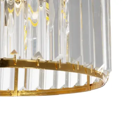 LEDTM® GLAMOROUS 203-0094 Κλασικό Κρεμαστό Φωτιστικό Κρύσταλλα Τρίφωτο 3 x E27 IP20 Χρυσό Μεταλλό με Διάφανο Κρύσταλλο - Μ28 x Π28 x Υ21.5cm - Image 8