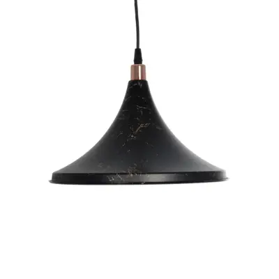 LEDTM® MARBLE 203-0099 Μοντέρνο Κρεμαστό Φωτιστικό Καμπάνα Μονόφωτο 1 x E27 IP20 Μαύρο & Χρυσό Πλαστικό - Μ30 x Π30 x Υ20cm - Image 5