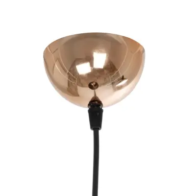 LEDTM® MARBLE 203-0099 Μοντέρνο Κρεμαστό Φωτιστικό Καμπάνα Μονόφωτο 1 x E27 IP20 Μαύρο & Χρυσό Πλαστικό - Μ30 x Π30 x Υ20cm - Image 9