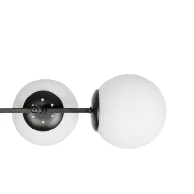 LEDTM® GLOBUS 203-0104 Μοντέρνο Φωτιστικό Οροφής Μπάλα Πολύφωτο 4 x E27 IP20 Μαύρο Μέταλλο με Λευκό Γυαλί - Μ70 x Π34 x Υ15cm - Image 7