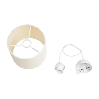LEDTM® BLAZE 203-0106 Μοντέρνο Κρεμαστό Φωτιστικό Καπέλο Μονόφωτο 1 x E27 IP20 Μπεζ Ύφασμα - Μ22 x Π22 x Υ20cm - Image 11