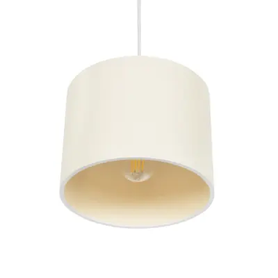 LEDTM® BLAZE 203-0106 Μοντέρνο Κρεμαστό Φωτιστικό Καπέλο Μονόφωτο 1 x E27 IP20 Μπεζ Ύφασμα - Μ22 x Π22 x Υ20cm - Image 6