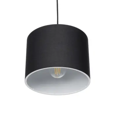 LEDTM® BLAZE 203-0109 Μοντέρνο Κρεμαστό Φωτιστικό Καπέλο Μονόφωτο 1 x E27 IP20 Μαύρο Ύφασμα - Μ22 x Π22 x Υ20cm - Image 6