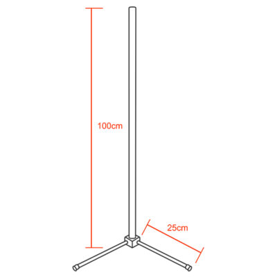 Alternative view of Μοντέρνο Minimal Επιδαπέδιο Μαύρο Φωτιστικό 100cm LED 20 Watt με Ασύρματο Χειριστήριο Αφής 2.4G RF & Dimmer RGBW+WW Πολύχρωμο - Ψυχρό - Ημέρας - Θερμό LEDTM ALIEN Design GLOBO-100-9
