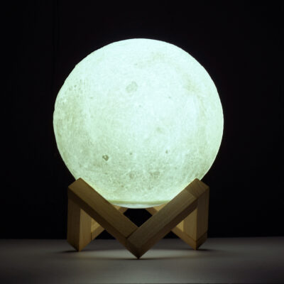LEDTM® MOON 79605 Επιτραπέζιο Ανάγλυφο Διακοσμητικό Φωτιστικό Φ15cm 3D MOON LIGHT LED 3.7W DC 5V με Ενσωματωμένη Μπαταρία 500mAh Li-ion Επαναφορτιζόμενο - Καλώδιο Τροφοδοσίας USB και Διακόπτη Αφής CCT Θερμό Λευκό 3000K - Ψυχρό Λευκό 6000K Dimmable - Image 5