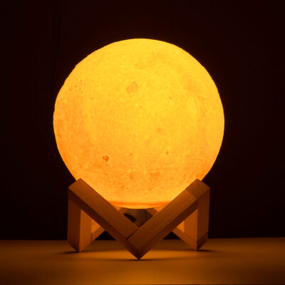 LEDTM® MOON 79605 Επιτραπέζιο Ανάγλυφο Διακοσμητικό Φωτιστικό Φ15cm 3D MOON LIGHT LED 3.7W DC 5V με Ενσωματωμένη Μπαταρία 500mAh Li-ion Επαναφορτιζόμενο - Καλώδιο Τροφοδοσίας USB και Διακόπτη Αφής CCT Θερμό Λευκό 3000K - Ψυχρό Λευκό 6000K Dimmable - Image 7