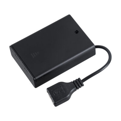 LEDTM® USBGARLAND 79791 Κουτί Τροφοδοσίας με USB & Διακόπτη On/Off για Γιρλάντες LED DC 5V με 3xAA Μπαταρίες IP44 - Μαύρο - Μ6.8 x Π4.8 x Υ1.8cm - Image 3