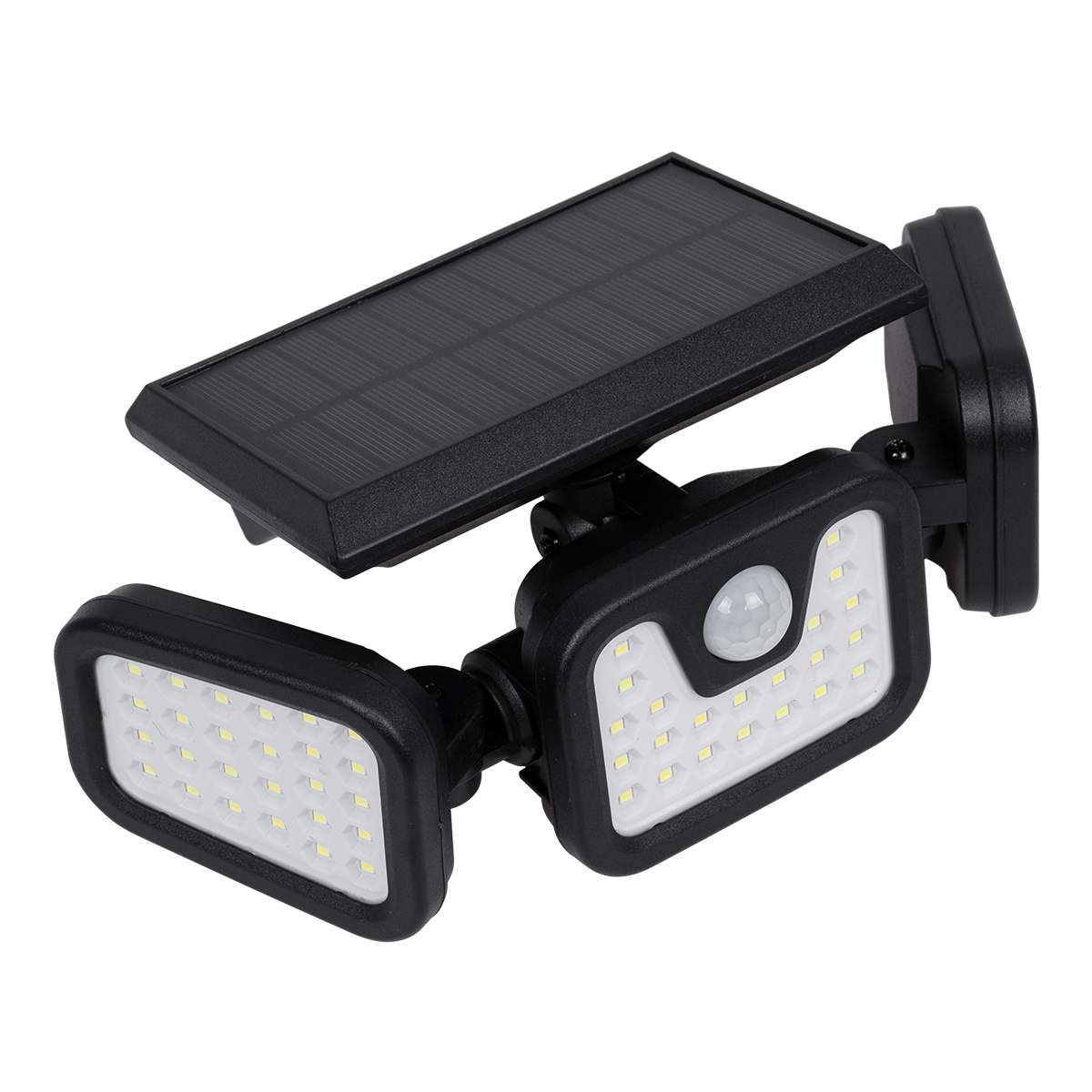LEDTM® 85713 Αυτόνομος Ηλιακός Προβολέας με Τρεις Περιστρεφόμενες Κεφαλές LED SMD 2835 40W 2000lm με Ενσωματωμένη Μπαταρία 2400mAh - Φωτοβολταϊκό Πάνελ με Αισθητήρα Ημέρας-Νύχτας - PIR Αισθητήρα Κίνησης Αδιάβροχο IP65 Ψυχρό Λευκό 6000K - Image 3
