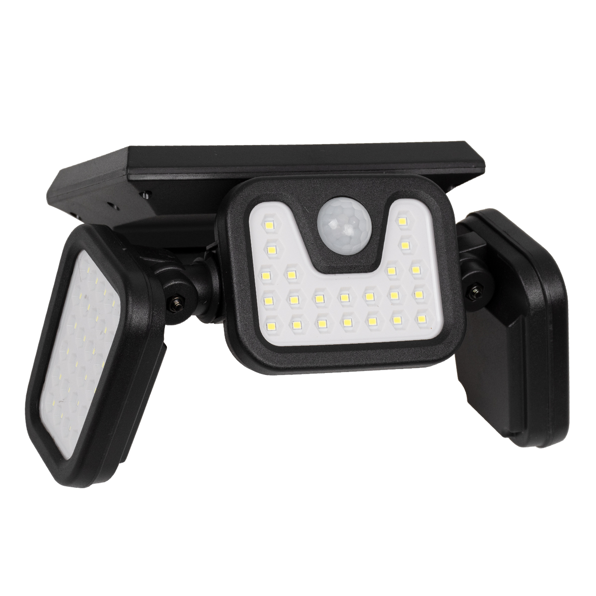 LEDTM® 85713 Αυτόνομος Ηλιακός Προβολέας με Τρεις Περιστρεφόμενες Κεφαλές LED SMD 2835 40W 2000lm με Ενσωματωμένη Μπαταρία 2400mAh - Φωτοβολταϊκό Πάνελ με Αισθητήρα Ημέρας-Νύχτας - PIR Αισθητήρα Κίνησης Αδιάβροχο IP65 Ψυχρό Λευκό 6000K - Image 4