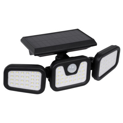 Alternative view of LEDTM® 85713 Αυτόνομος Ηλιακός Προβολέας με Τρεις Περιστρεφόμενες Κεφαλές LED SMD 2835 40W 2000lm με Ενσωματωμένη Μπαταρία 2400mAh - Φωτοβολταϊκό Πάνελ με Αισθητήρα Ημέρας-Νύχτας - PIR Αισθητήρα Κίνησης Αδιάβροχο IP65 Ψυχρό Λευκό 6000K