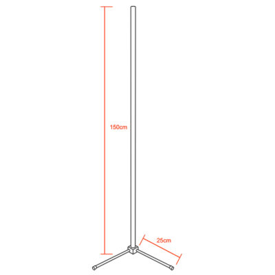 Alternative view of Μοντέρνο Minimal Επιδαπέδιο Μαύρο Φωτιστικό 150cm LED 30 Watt με Ασύρματο Χειριστήριο 2.4G RF & Dimmer RGBW+WW Πολύχρωμο - Ψυχρό - Ημέρας - Θερμό LEDTM ALIEN Design GLOBO-150-9