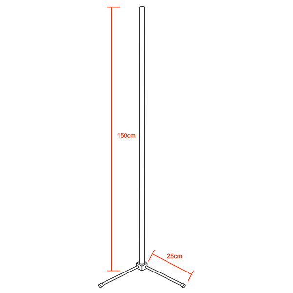 Μοντέρνο Minimal Επιδαπέδιο Μαύρο Φωτιστικό 150cm LED 30 Watt με Ασύρματο Χειριστήριο 2.4G RF & Dimmer RGBW+WW Πολύχρωμο - Ψυχρό - Ημέρας - Θερμό LEDTM ALIEN Design GLOBO-150-9 - Image 2