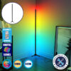 Μοντέρνο Minimal Επιδαπέδιο Μαύρο Φωτιστικό 100cm LED 16 Watt με Ασύρματο Χειριστήριο 2.4G RF & Dimmer RGBW+WW Πολύχρωμο Digital Magic Dot Pixel LEDTM ALIEN Design GLOBO-100-11