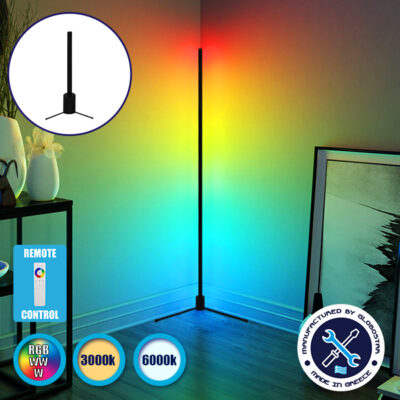 Μοντέρνο Minimal Επιτραπέζιο Μαύρο Φωτιστικό 50cm LED 10 Watt με Ασύρματο Χειριστήριο 2.4G RF & Dimmer RGBW+WW Πολύχρωμο - Ψυχρό - Ημέρας - Θερμό LEDTM ALIEN Design GLOBO-50-9