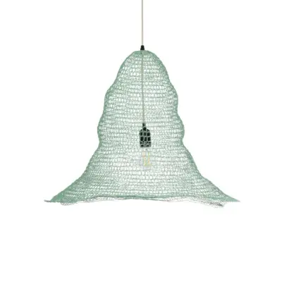 LEDTM® KENTUCKY 01894 Vintage Κρεμαστό Φωτιστικό Πλέγμα Μονόφωτο 1 x E27 IP20 Τιρκουάζ Μέταλλο - Μ60 x Π60 x Υ52cm - Image 5