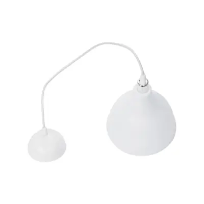 LEDTM® RADE 203-0126 Μοντέρνο Κρεμαστό Φωτιστικό Καμπάνα Μονόφωτο 1 x E27 IP20 Λευκό με Ασημί Πλαστικό - Μ18.5 x Π18.5 x Υ23cm - Image 11