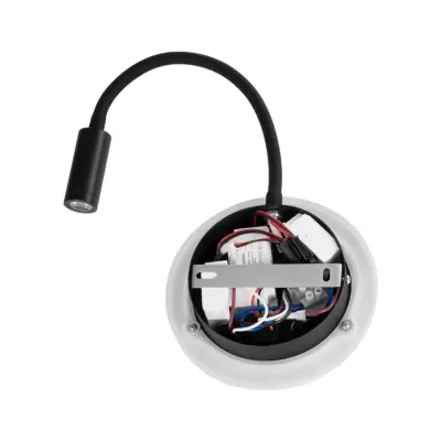 LEDTM® GOOSE 61695 Μοντέρνο Φωτιστικό Τοίχου - Απλίκα Ξενοδοχείου Reading Light με Φορτιστή USB 3A LED 6W 600lm 36° & 360° AC 220-240V IP20 Θερμό Λευκό 2700K - Bridgelux COB Chip & TÜV SÜD Driver - Μαύρο Ματ - Μ15.5 x Π22.5 x Υ30cm - 3 Χρόνια Εγγύηση - Image 7