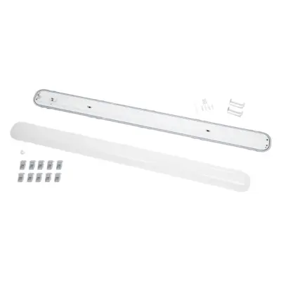 LEDTM® PARKING 61702 120cm Γραμμικό Βιομηχανικό Φωτιστικό Tri-Proof Τεχνολογίας Smart Group Linkable Control System 2.4Ghz με Αισθητήρα Κίνησης Microwave LED 48W 5760lm 120° AC 220-240V Αδιάβροχο IP65 Φυσικό Λευκό 5000K - LUMILEDs SMD Chip & TÜV SÜD Driver - Γκρι με Γαλακτερό Κάλυμμα Πλαστικό PC - Μ120 x Π10.5 x Υ8cm - 5 Χρόνια Εγγύηση - Image 9