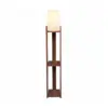 LEDTM® VENTORA 204-0125 Μοντέρνο Eπιδαπέδιο Φωτιστικό Μονόφωτο 1 x E27 IP20 Καφέ Ξύλο με Μπεζ Ύφασμα - Μ20 x Π20 x Υ142cm