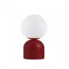 LEDTM® MAGIC 204-0135 Μοντέρνο Eπιτραπέζιο Φωτιστικό Μονόφωτο 1 x E27 IP20 Κόκκινο Μέταλλο με Λευκό Γυαλί - Μ13 x Π13 x Υ28cm