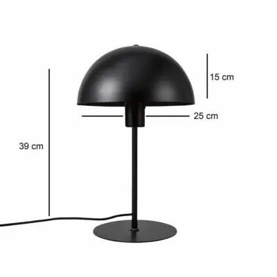 LEDTM® GASCEIO 204-0141 Μοντέρνο Eπιτραπέζιο Φωτιστικό Μονόφωτο 1 x E27 IP20 Μαύρο Μέταλλο - Μ25 x Π25 x Υ39cm - Image 3