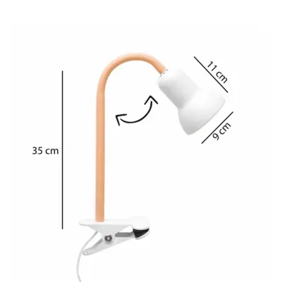 LEDTM® TAVOLO 204-0151 Παιδικό Eπιτραπέζιο Φωτιστικό Μονόφωτο 1 x E27 IP20 Πορτοκαλί & Λευκό Πλαστικό - Μ11 x Π9 x Υ35cm - Image 3