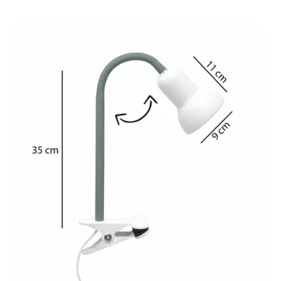 LEDTM® TAVOLO 204-0152 Παιδικό Eπιτραπέζιο Φωτιστικό Μονόφωτο 1 x E27 IP20 Πράσινο & Λευκό Πλαστικό - Μ11 x Π9 x Υ35cm - Image 3