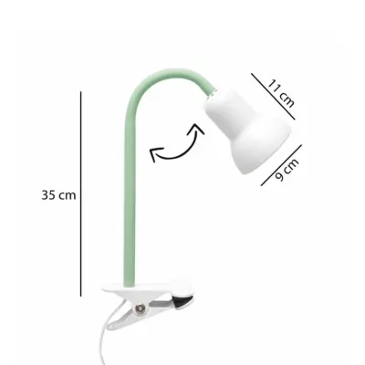 LEDTM® TAVOLO 204-0153 Παιδικό Eπιτραπέζιο Φωτιστικό Μονόφωτο 1 x E27 IP20 Πράσινο & Λευκό Πλαστικό - Μ11 x Π9 x Υ35cm - Image 3