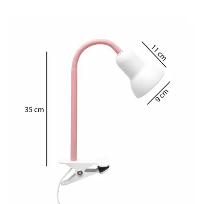 LEDTM® TAVOLO 204-0154 Παιδικό Eπιτραπέζιο Φωτιστικό Μονόφωτο 1 x E27 IP20 Ροζ & Λευκό Πλαστικό - Μ11 x Π9 x Υ35cm - Image 3