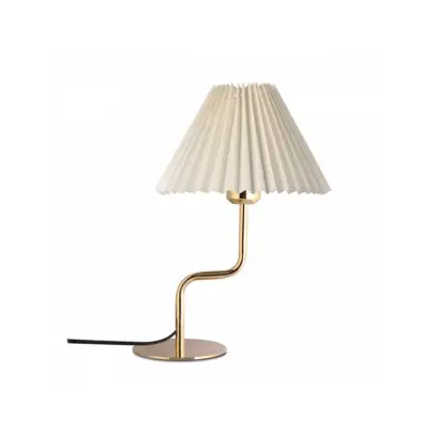 LEDTM® LIVL 204-0169 Μοντέρνο Eπιτραπέζιο Φωτιστικό Μονόφωτο 1 x E27 IP20 Χρυσό Μέταλλο με Μπεζ Ύφασμα - Μ22 x Π22 x Υ34cm