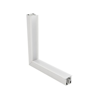 LEDTM® ALP-CORNER-IN90 RECESSA 61791 Χωνευτό Προφίλ Αλουμινίου Γωνία με Λευκό Γαλακτερό Πατητό Κάλυμμα για Ταινίες LED IP20 - Λευκό Ματ - Μ30 x Π3.5 x Υ4cm