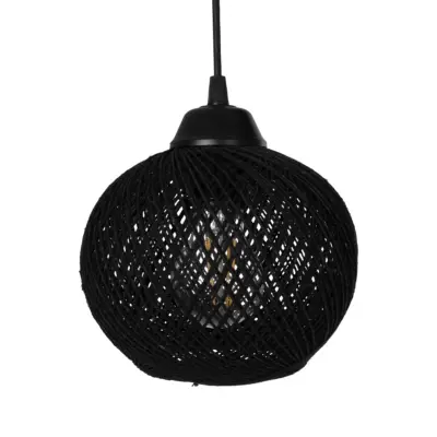 LEDTM® LUMA 201-0010 Vintage Κρεμαστό Φωτιστικό Ράγα Τρίφωτο 3 x E27 IP20 Μπεζ Ξύλο με Μαύρο Σχοινί - Μ55 x Π18 x Υ65cm - Image 6