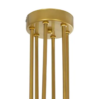 LEDTM® SHINY 201-0028 Vintage Φωτιστικό Οροφής Μπάλα Τρίφωτο 3 x E27 IP20 Χρυσό Μέταλλο με Λευκό Γυαλί - Μ70 x Π70 x Υ16cm - Image 9