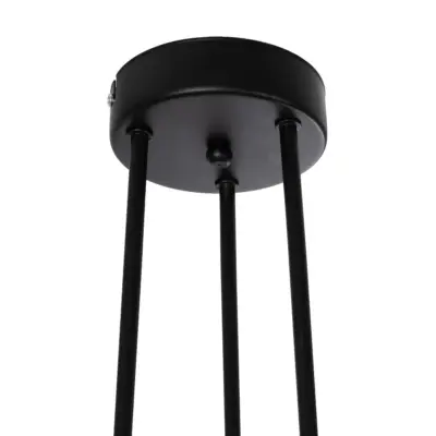 LEDTM® LAMIRA 201-0029 Μοντέρνο Φωτιστικό Οροφής Πλέγμα Πολύφωτο 6 x E27 IP20 Μαύρο Μέταλλο - Μ51 x Π51 x Υ7cm - Image 6