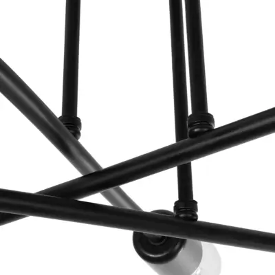 LEDTM® LAMIRA 201-0029 Μοντέρνο Φωτιστικό Οροφής Πλέγμα Πολύφωτο 6 x E27 IP20 Μαύρο Μέταλλο - Μ51 x Π51 x Υ7cm - Image 7