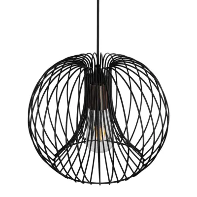 LEDTM® GLOWIA 201-0032 Μοντέρνο Κρεμαστό Φωτιστικό Πλέγμα Μονόφωτο 1 x E27 IP20 Μαύρο Μέταλλο - Μ32 x Π32 x Υ24cm - Image 7