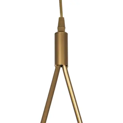 LEDTM® DROP 201-0034 Vintage Κρεμαστό Φωτιστικό Μπάλα Μονόφωτο 1 x E27 IP20 Χρυσό Μέταλλο με Λευκό Γυαλί - Μ20 x Π15 x Υ47cm - Image 9