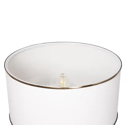 LEDTM® NOVA 201-0036 Μοντέρνο Επιδαπέδιο Φωτιστικό 1 x E27 IP20 Μαύρο Μεταλλό με Λευκό Ύφασμα - Μ36 x Π36 x Υ148cm - Image 7