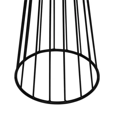 LEDTM® NOVA 201-0036 Μοντέρνο Επιδαπέδιο Φωτιστικό 1 x E27 IP20 Μαύρο Μεταλλό με Λευκό Ύφασμα - Μ36 x Π36 x Υ148cm - Image 10