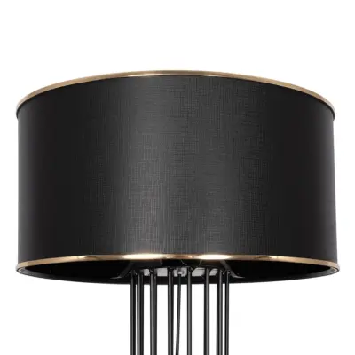 LEDTM® NOVA 201-0037 Μοντέρνο Επιδαπέδιο Φωτιστικό 1 x E27 IP20 Μαύρο Μεταλλό με Μαύρο Ύφασμα - Μ36 x Π36 x Υ148cm - Image 8