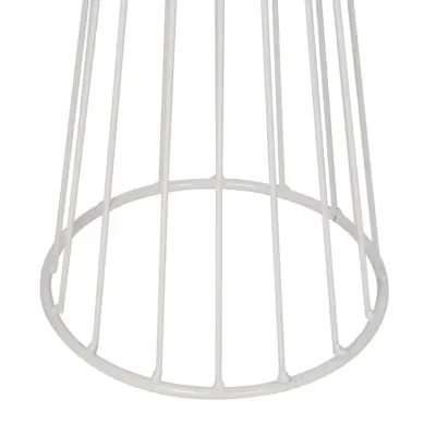 LEDTM® NOVA 201-0038 Μοντέρνο Επιδαπέδιο Φωτιστικό 1 x E27 IP20 Λευκό Μεταλλό με Μαύρο Ύφασμα - Μ36 x Π36 x Υ148cm - Image 10