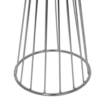 LEDTM® NOVA 201-0039 Μοντέρνο Επιδαπέδιο Φωτιστικό 1 x E27 IP20 Ασημί Μεταλλό με Μαύρο Ύφασμα - Μ36 x Π36 x Υ148cm - Image 10