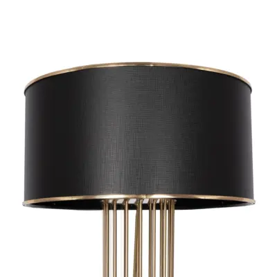 LEDTM® NOVA 201-0041 Μοντέρνο Επιδαπέδιο Φωτιστικό 1 x E27 IP20 Χρυσό Μέταλλο με Μαύρο Ύφασμα - Μ36 x Π36 x Υ148cm - Image 8