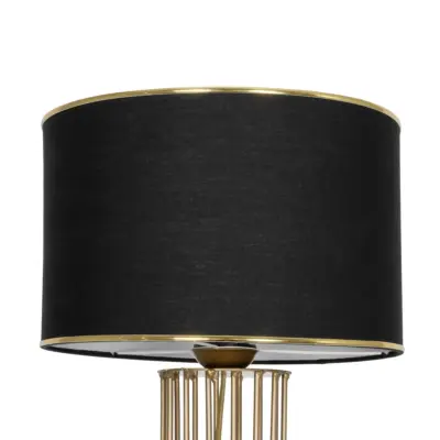 LEDTM® NOVA 201-0042 Μοντέρνο Επιδαπέδιο Φωτιστικό 1 x E27 IP20 Χρυσό Μεταλλό με Μαύρο Ύφασμα - Μ32 x Π32 x Υ152cm - Image 8