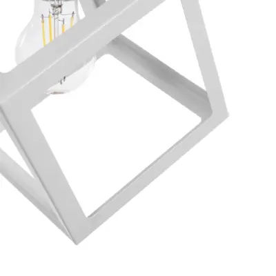 LEDTM® DISE 201-0052 Μοντέρνο Κρεμαστό Φωτιστικό Κύβος Μονόφωτο 1 x E27 IP20 Λευκό Μέταλλο - Μ28 x Π28 x Υ31cm - Image 8