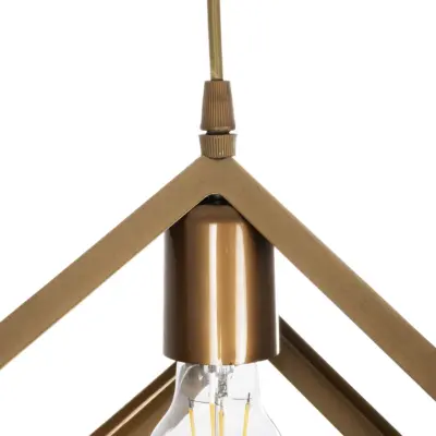 LEDTM® DISE 201-0055 Μοντέρνο Κρεμαστό Φωτιστικό Κύβος Μονόφωτο 1 x E27 IP20 Χρυσό Μέταλλο - Μ28 x Π28 x Υ31cm - Image 9